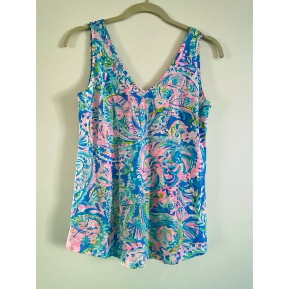 LILLY PULITZER Colorful Linen Tank Top - Picture 2 of 4